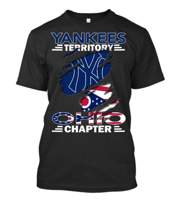 Yankees Territory Ohio Chapter New York Yankees With Ohio Flag T-Shirt