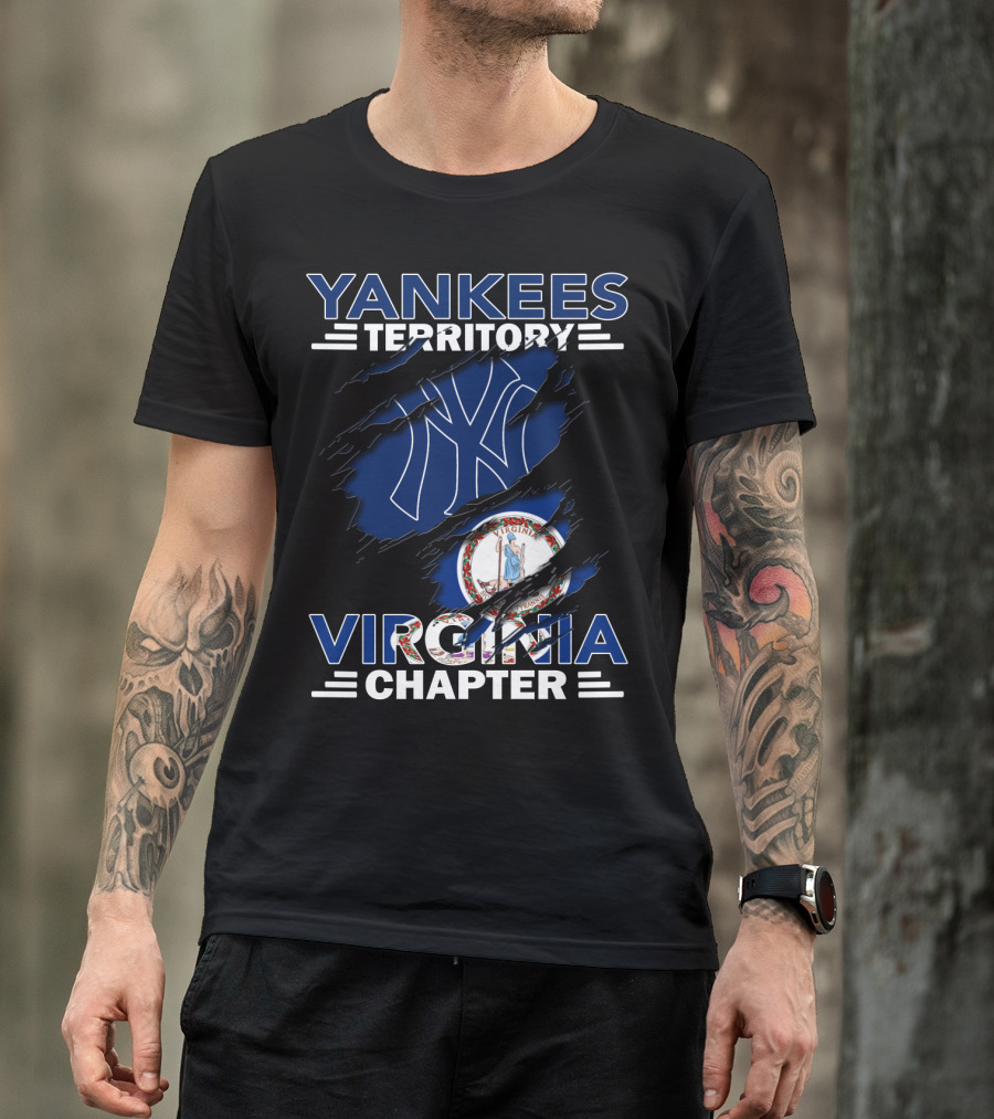 Yankees Territory Virginia Chapter Yankees Logo Virginia Flag T-Shirt
