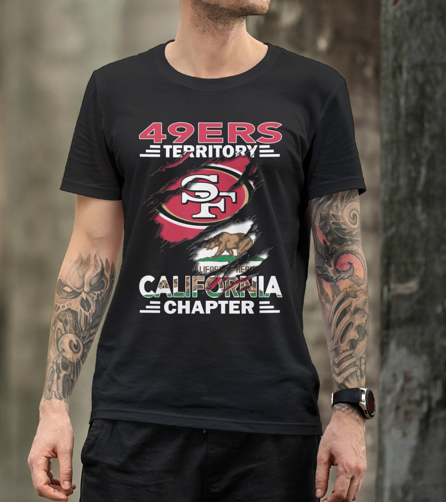49ers Territory SF Logo California Bear Flag Chapter T-Shirt