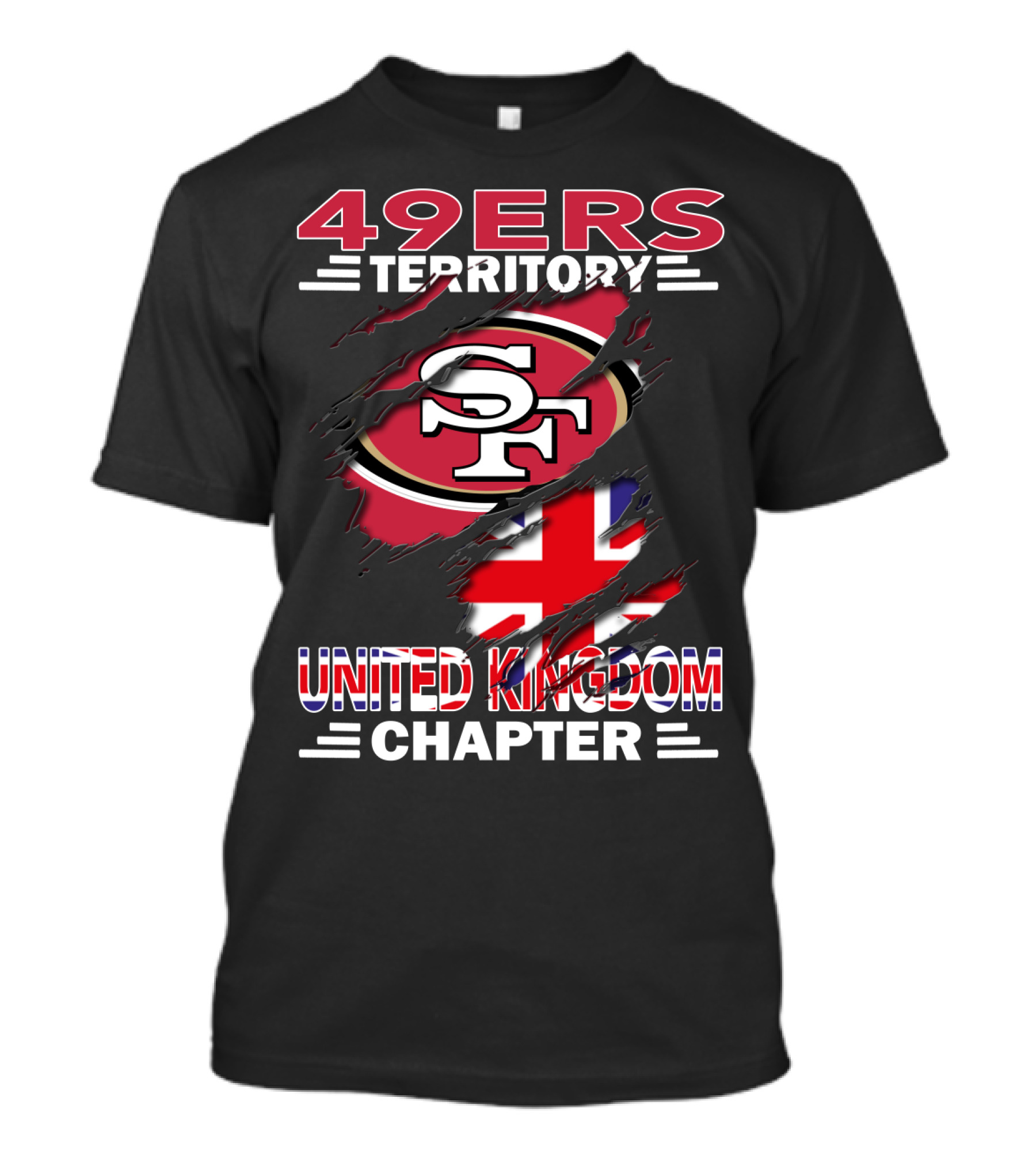 49ers Territory United Kingdom Chapter SF Logo Flag T-Shirt