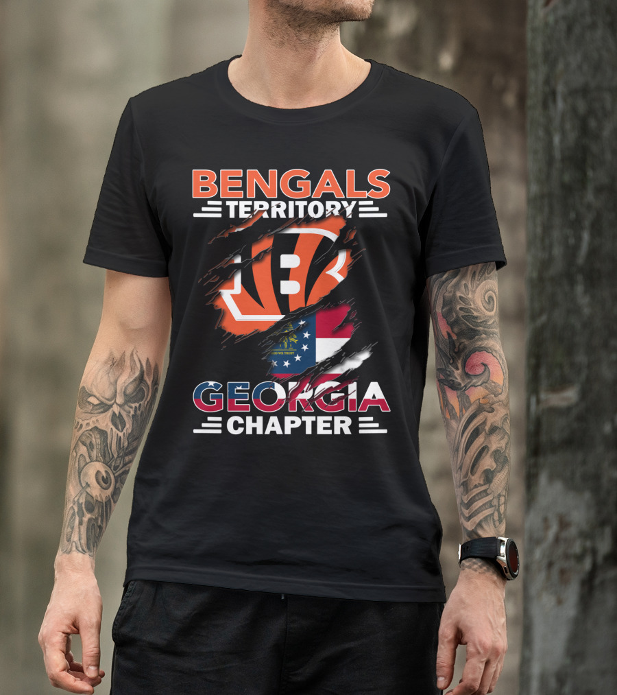 Bengals Territory Georgia Chapter Flag T-Shirt