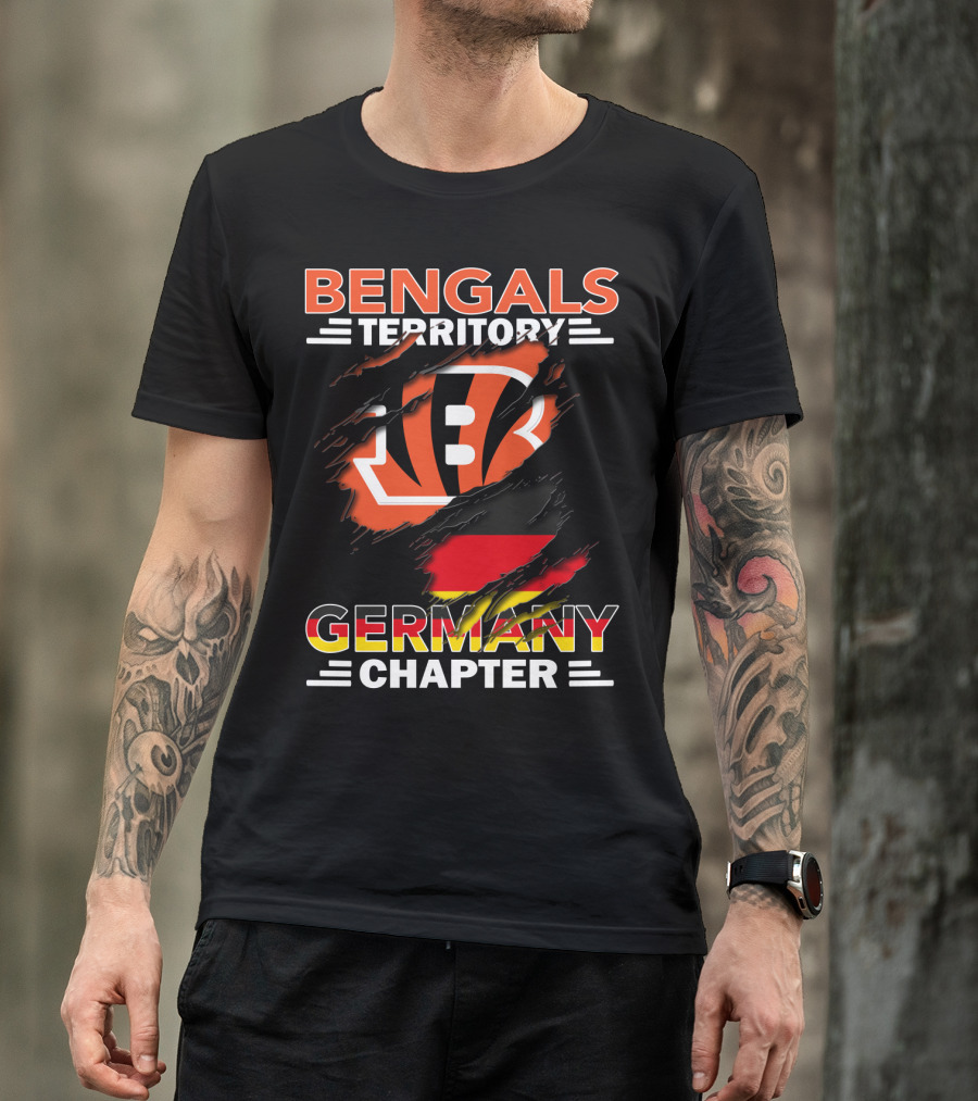 Bengals Territory Germany Chapter Logo With German Flag Elements T-Shirt