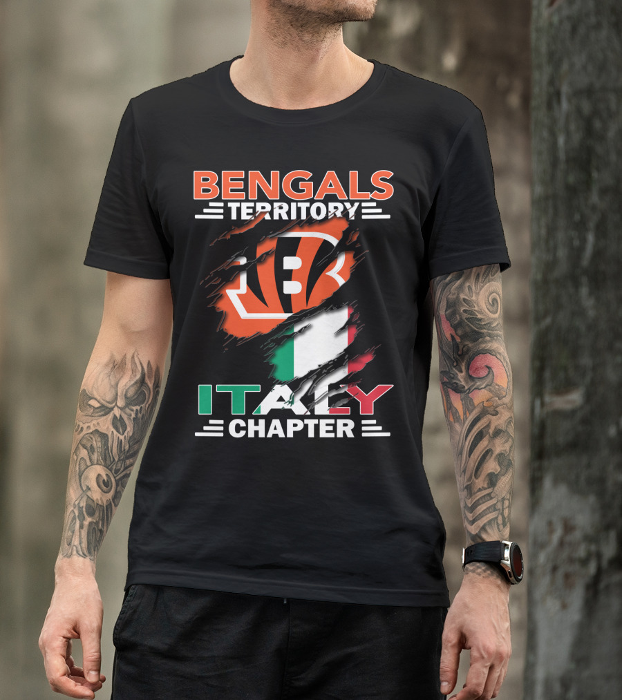 Bengals Territory Italy Chapter Flag T-Shirt