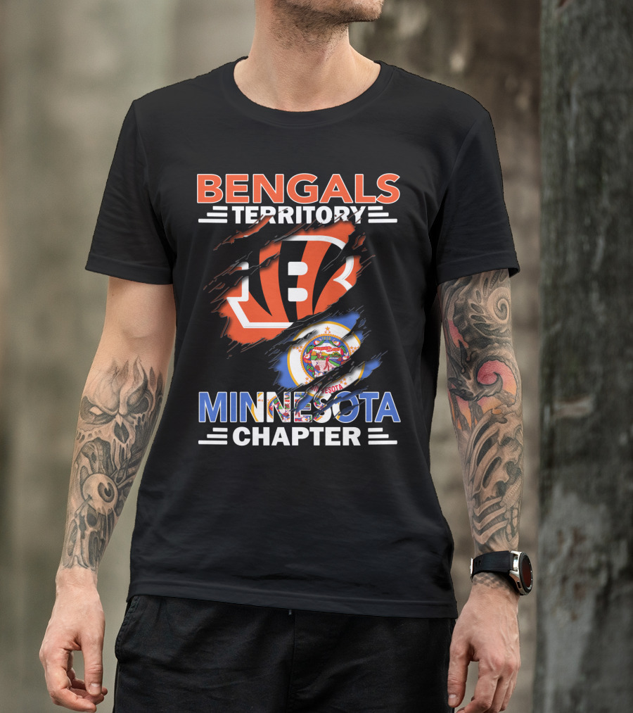Bengals Territory Minnesota Chapter Football T-Shirt
