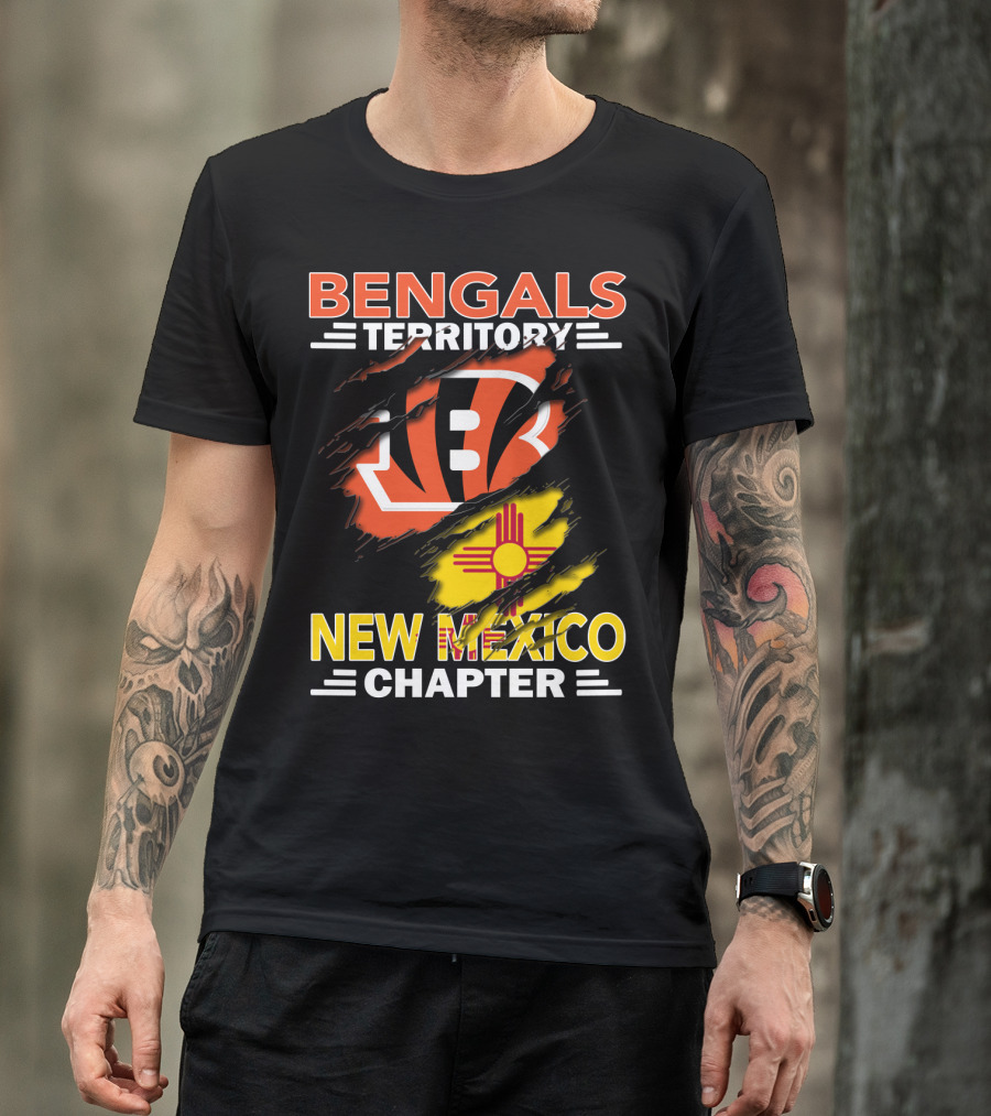 Bengals Territory New Mexico Chapter Ripped T-Shirt