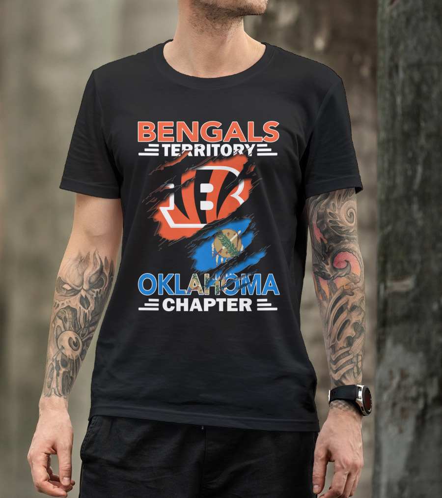 Bengals Territory Oklahoma Chapter Oklahoma Flag Bengals T-Shirt