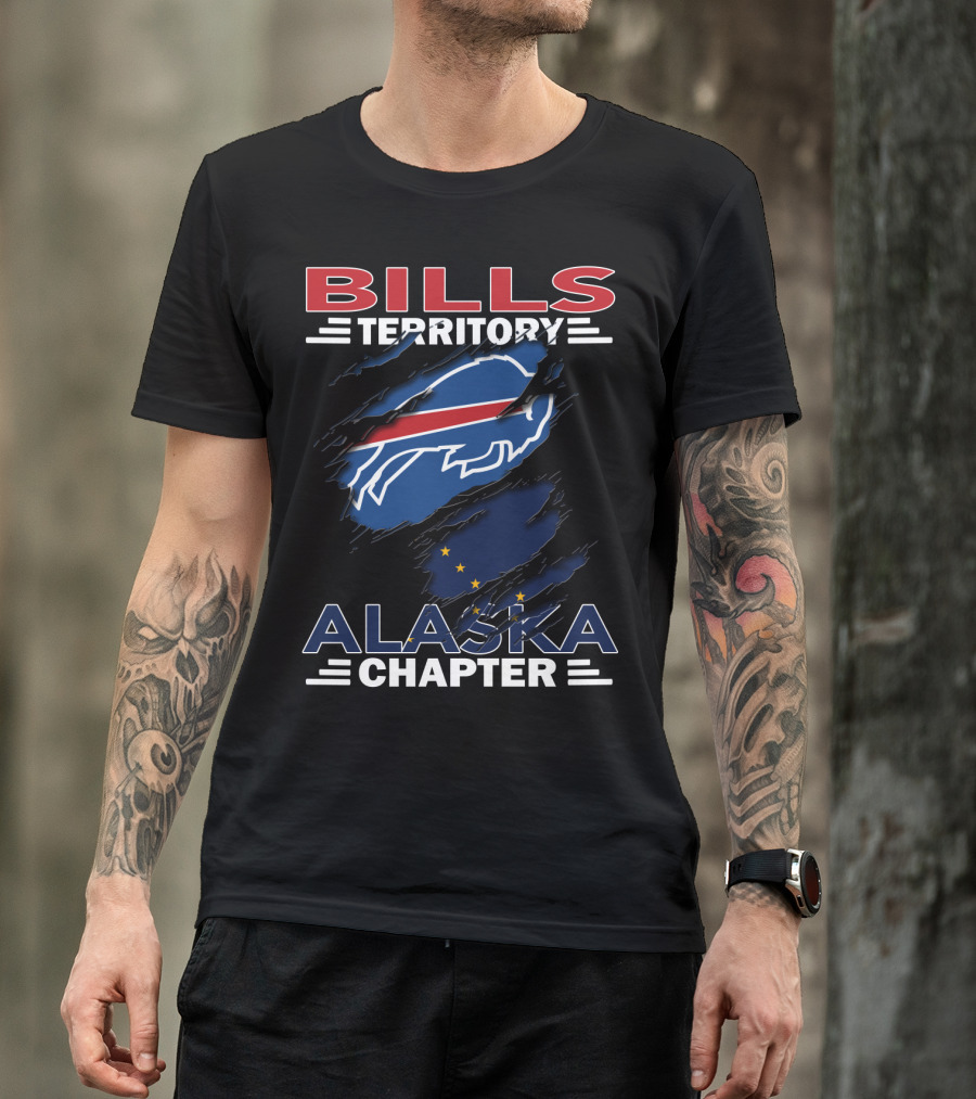 Bills Territory Buffalo Football Alaska Chapter Logo Flag T-Shirt