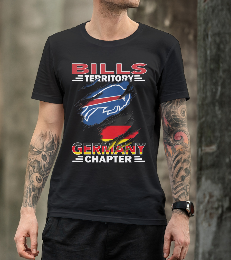 Bills Territory Germany Chapter Buffalo Bills Logo With German Flag T-Shirt