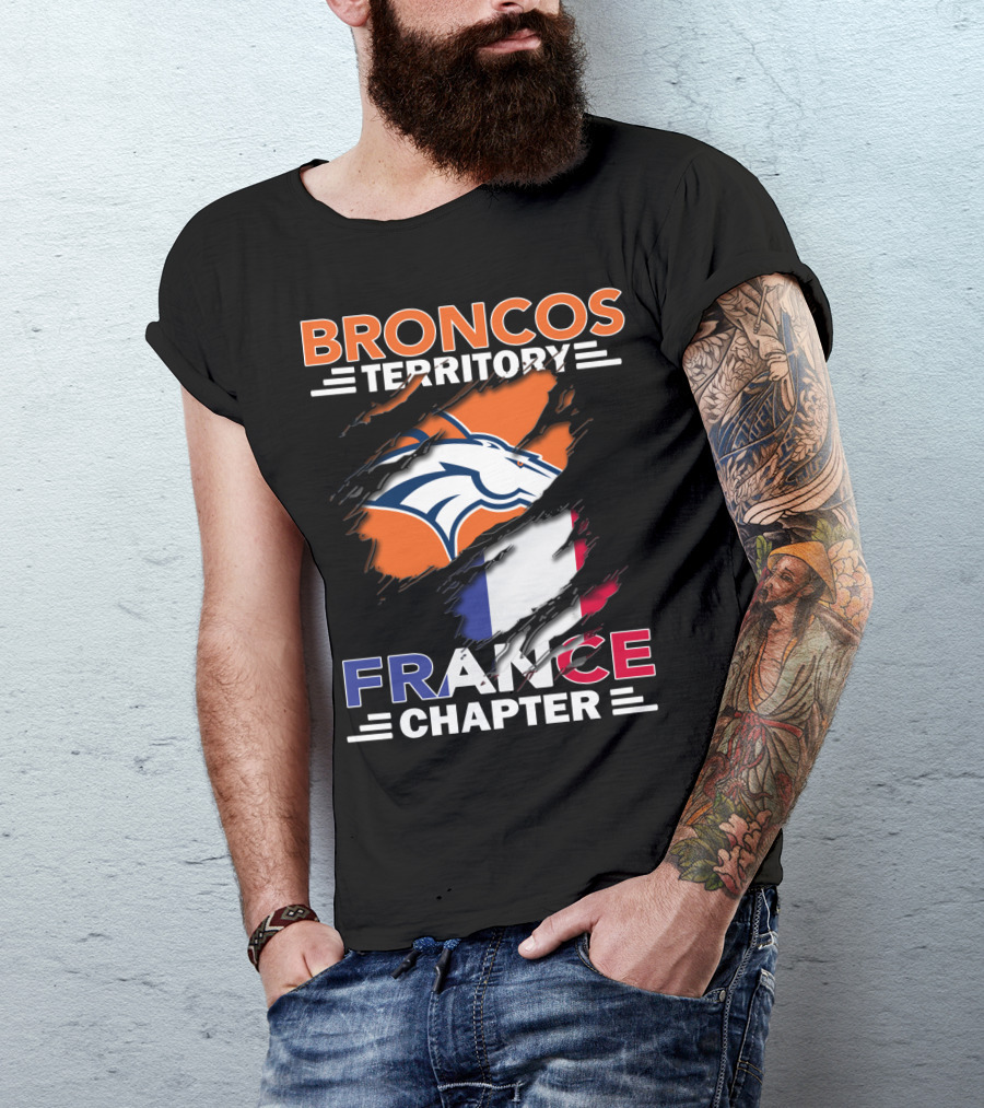 Broncos Territory France Chapter French Flag Fan Edition T-Shirt