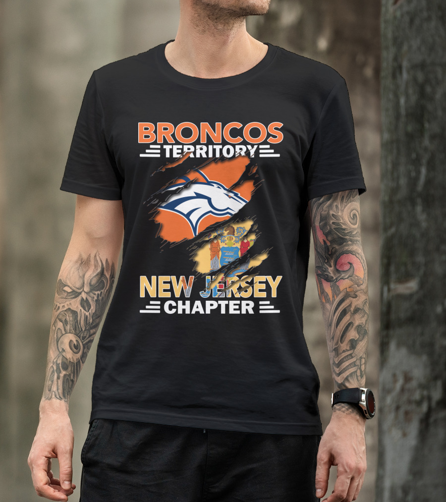 Broncos Territory New Jersey Chapter NFL Team Pride State Emblem T-Shirt