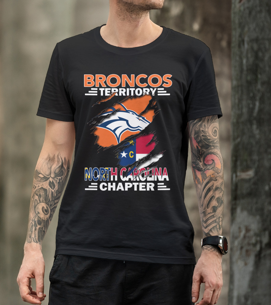 Broncos Territory North Carolina Chapter NFL Logo Fan Group T-Shirt