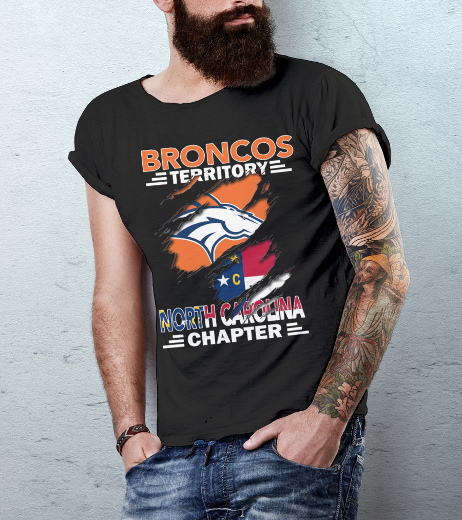 Broncos Territory North Carolina Chapter NFL Logo Fan Group T-Shirt