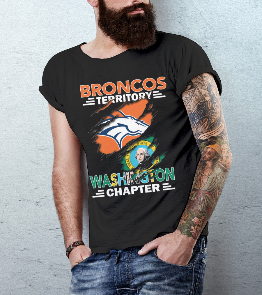 Broncos Territory Washington Chapter Denver Football Fan Club T-Shirt