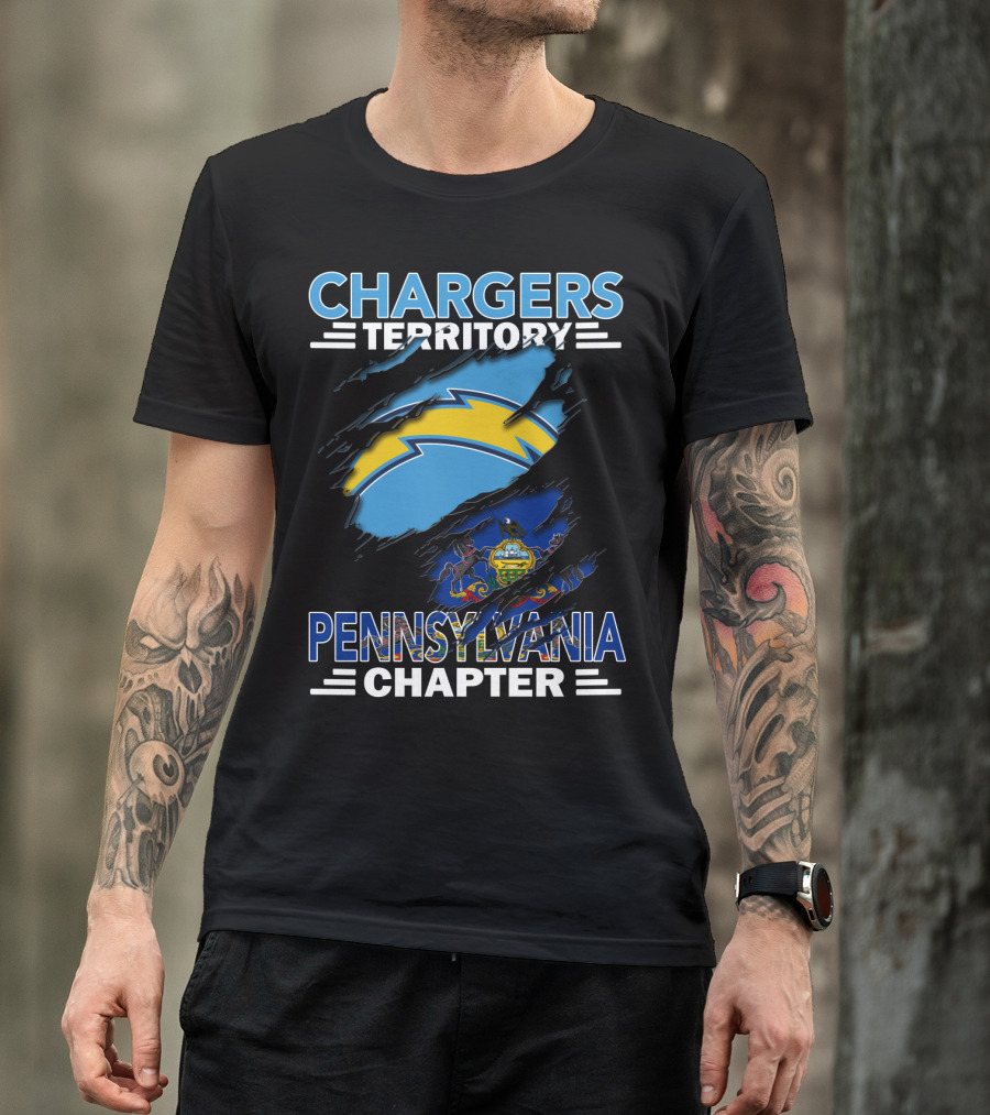 Chargers Territory Pennsylvania Chapter State Pride And Team Spirit T-Shirt