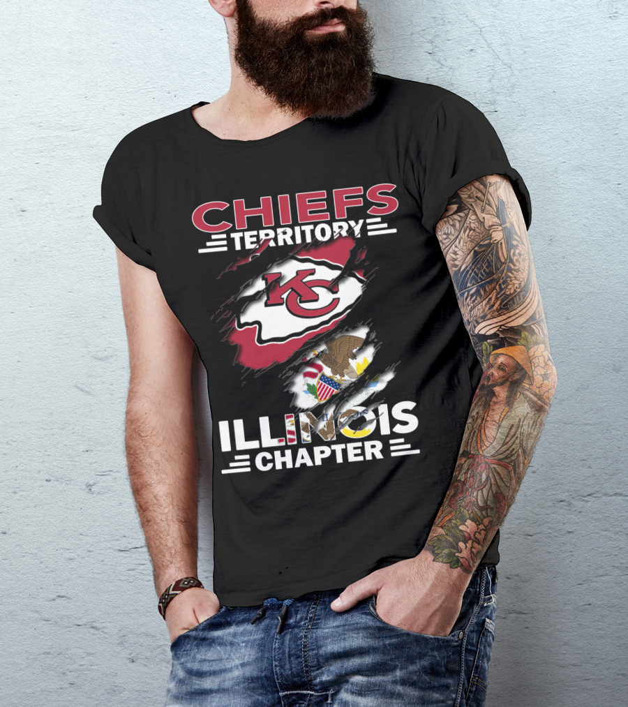 Chiefs Territory KC Logo Illinois Chapter T-Shirt