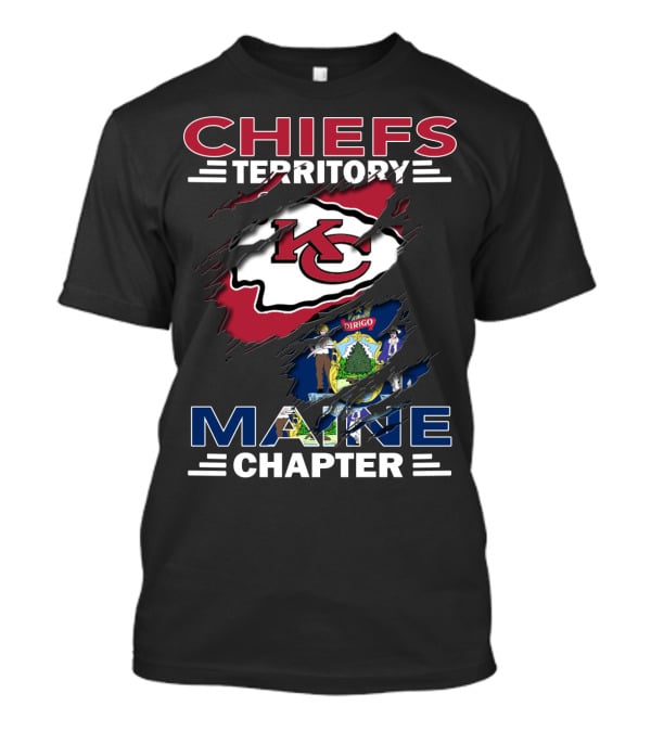 Chiefs Territory Kansas City Logo Maine Chapter T-Shirt