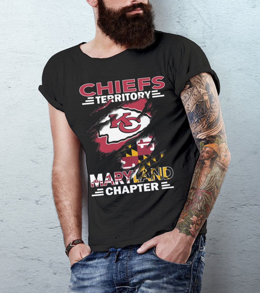 Chiefs Territory KC Logo Maryland Chapter T-Shirt