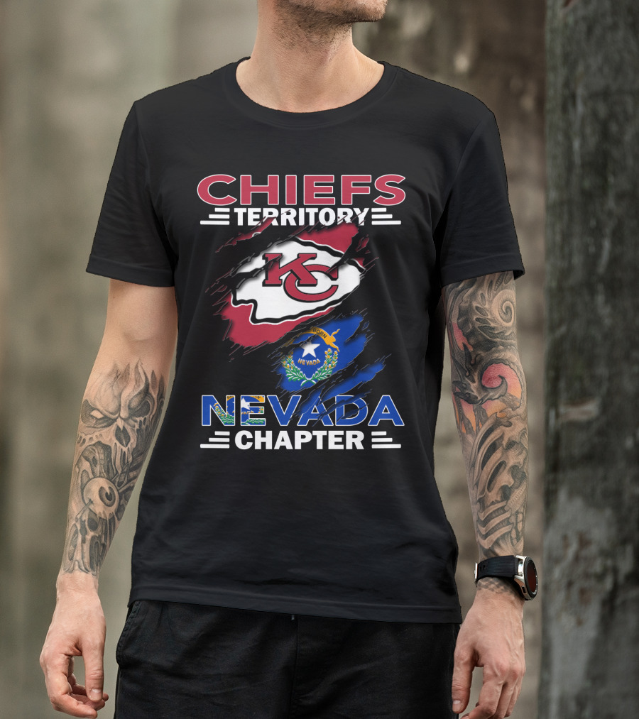 Chiefs Territory Kansas City Logo Nevada Chapter Football Fan T-Shirt