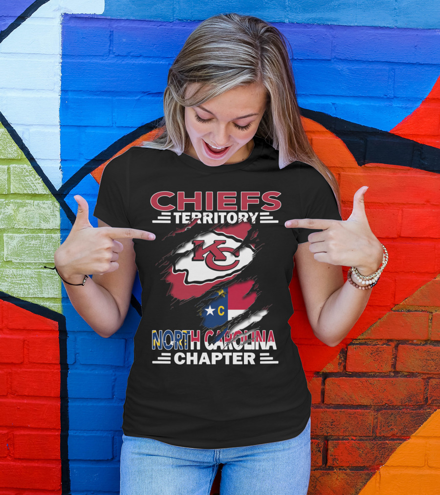 Chiefs Territory KC Logo North Carolina Chapter T-Shirt