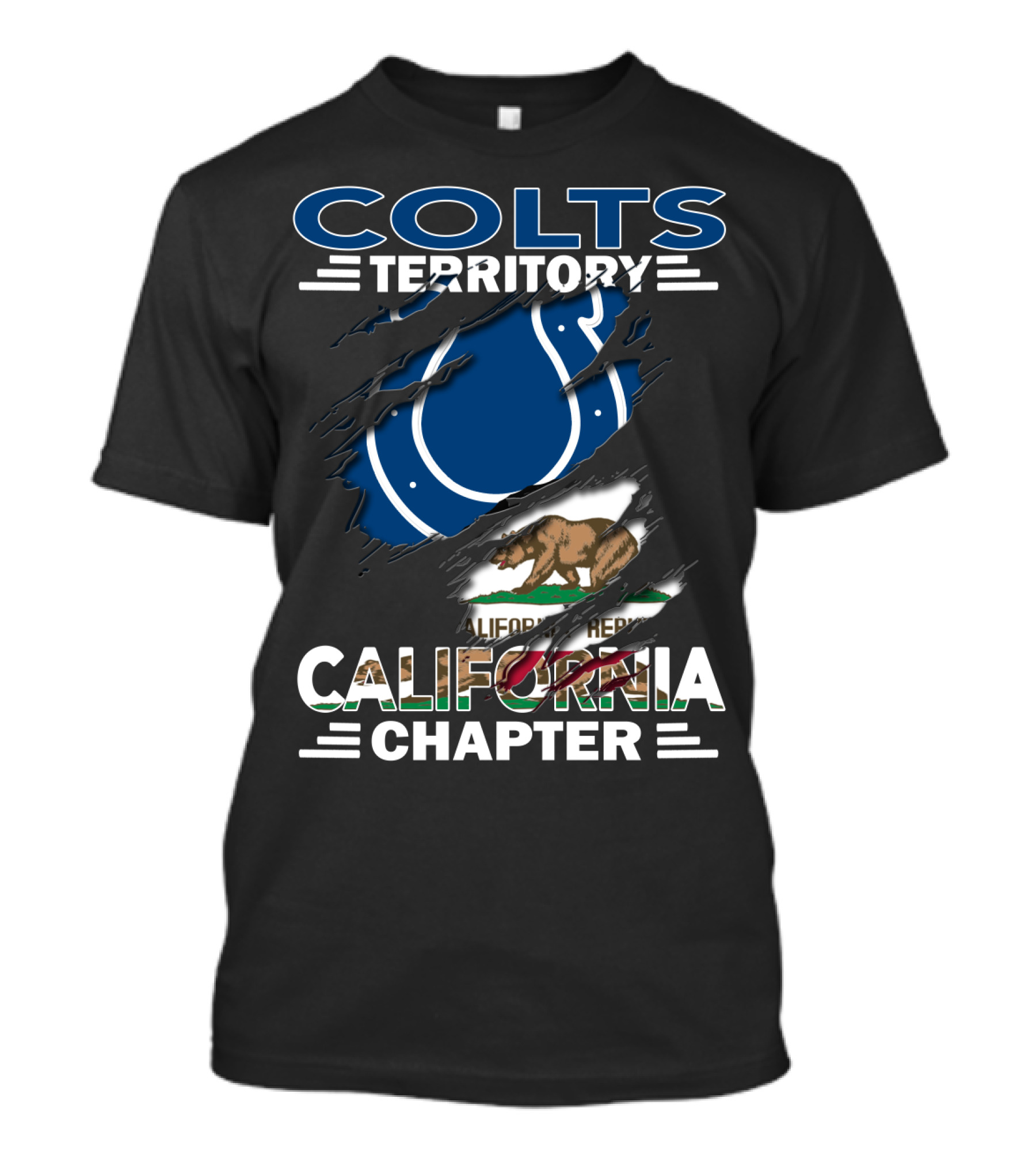 Colts Territory California Chapter Flag Bear T-Shirt