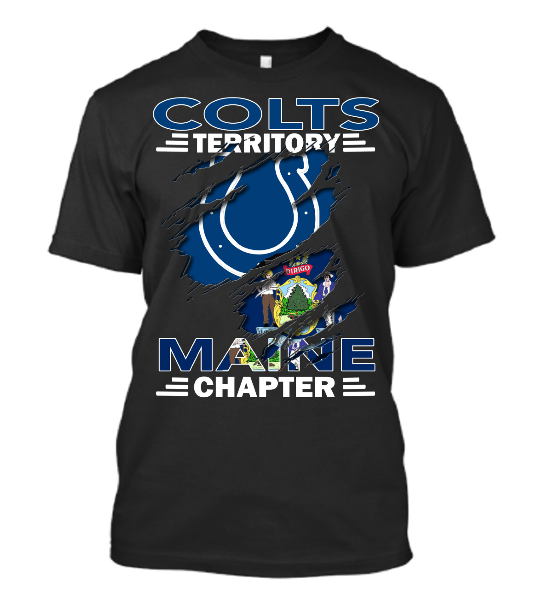 Colts Territory Maine Chapter Dirigo Flag T-Shirt