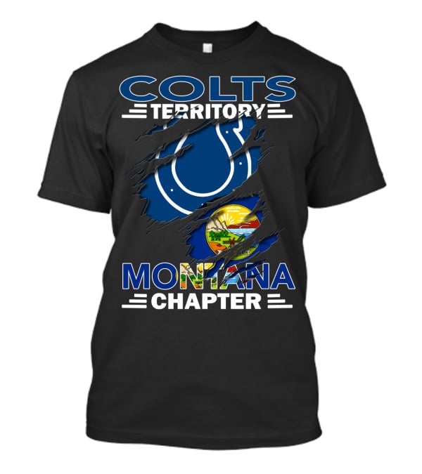 Colts Territory Montana Chapter State Flag And Horseshoe T-Shirt