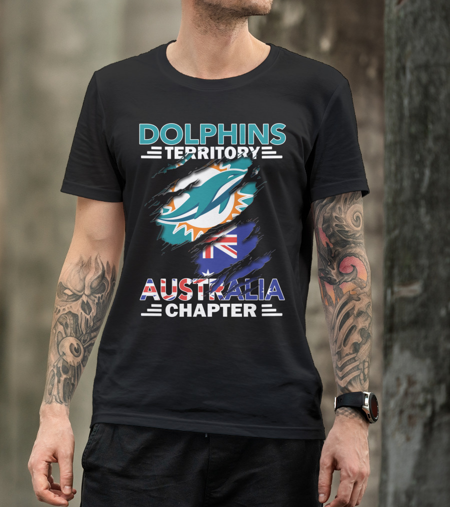 Dolphins Territory Australia Chapter Flag T-Shirt