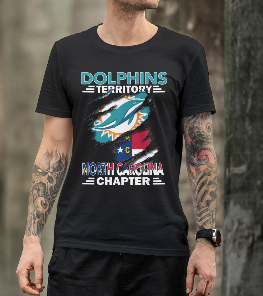 Dolphins Territory North Carolina Chapter Flag T-Shirt
