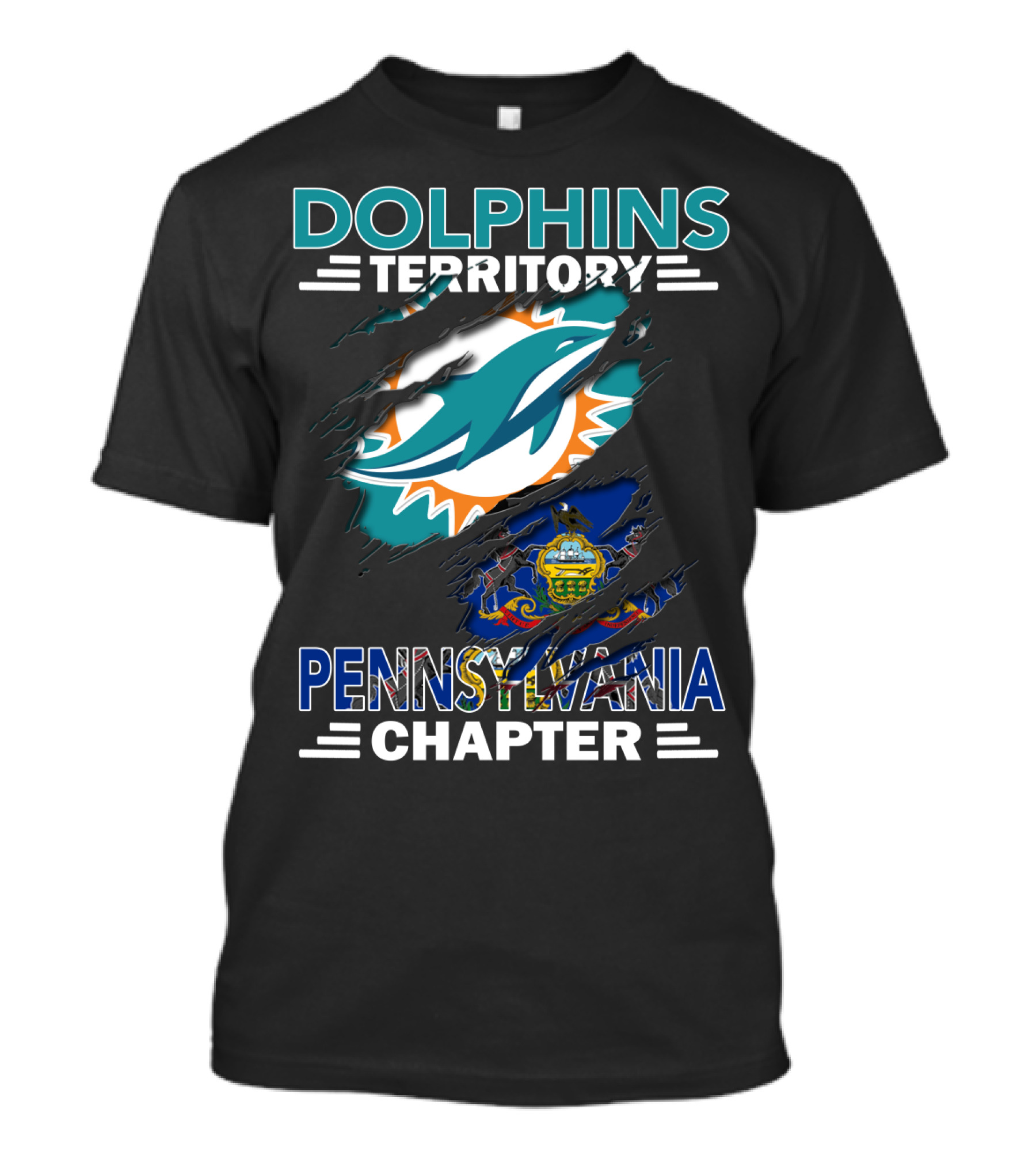 Dolphins Territory Pennsylvania Chapter Miami Dolphins Fan Club T-Shirt