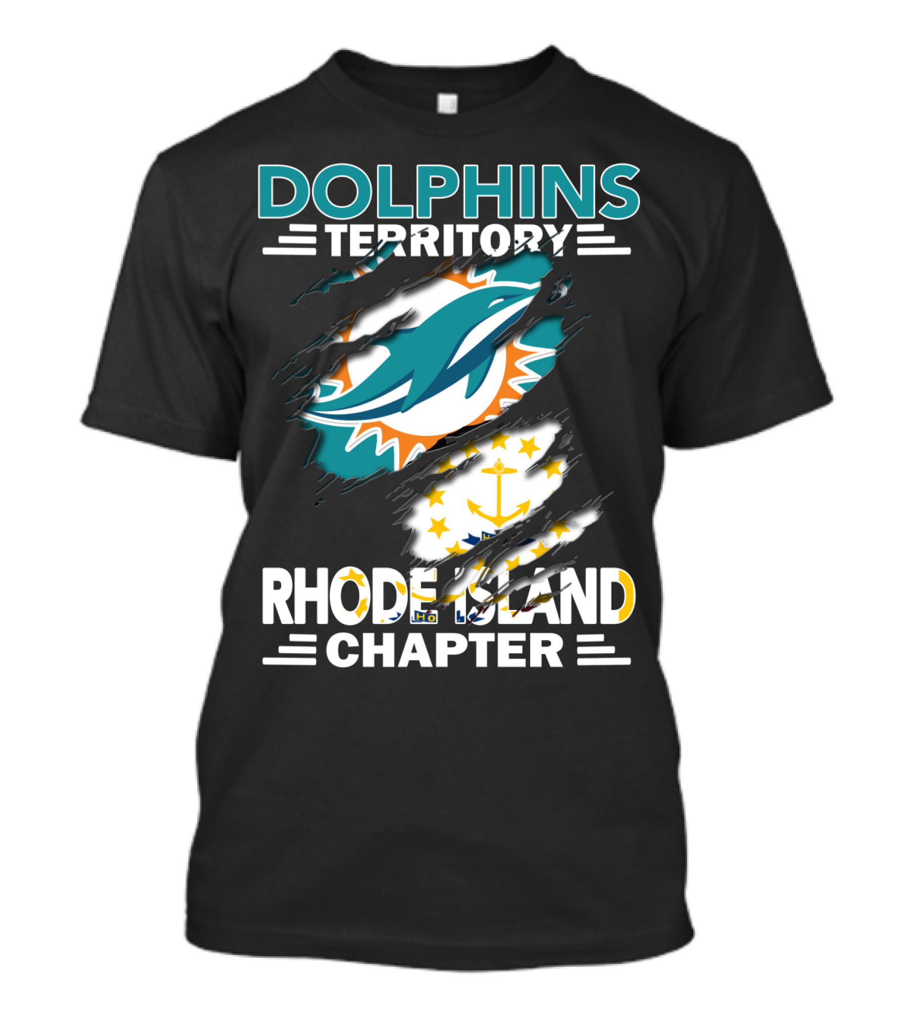 Dolphins Territory Rhode Island Chapter Miami Dolphins Fan Group T-Shirt