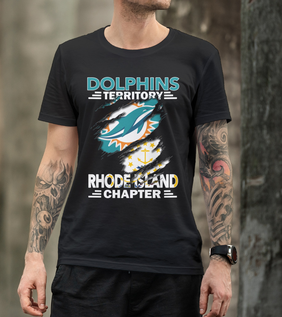 Dolphins Territory Rhode Island Chapter Miami Dolphins Fan Group T-Shirt
