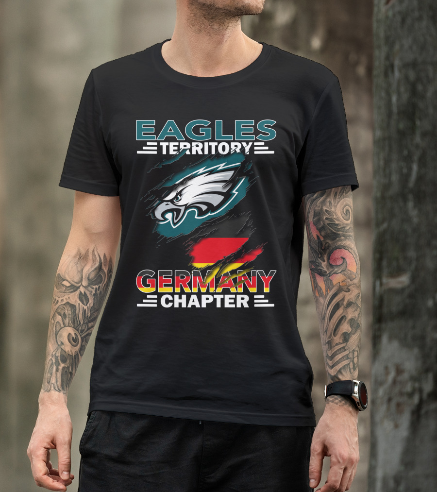 Eagles Territory Germany Chapter Philadelphia Logo Flag Colors T-Shirt