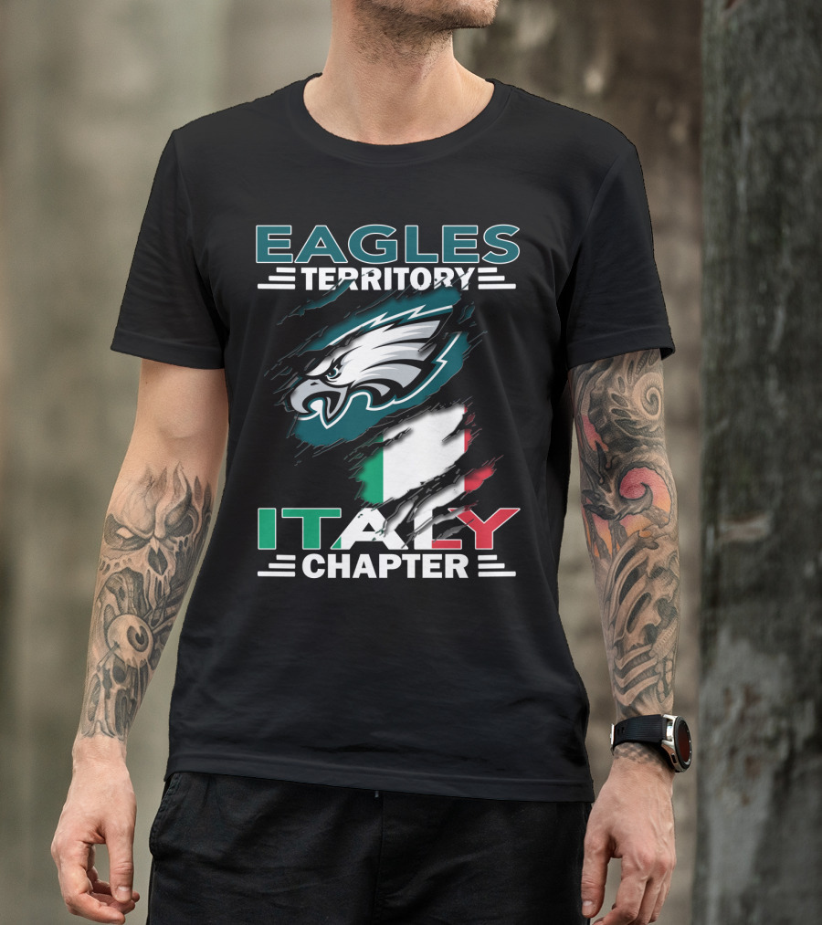 Eagles Territory Italy Chapter Philadelphia Flag T-Shirt