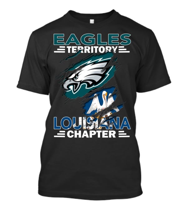 Eagles Territory Louisiana Chapter Philadelphia Nfl Football Fan Club T-Shirt