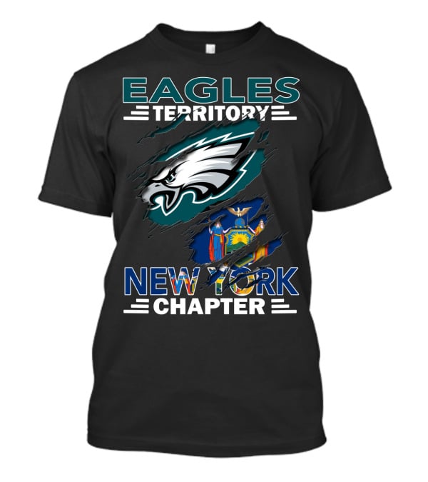 Eagles Territory New York Chapter Flag Iconic Logo Ravens T-Shirt
