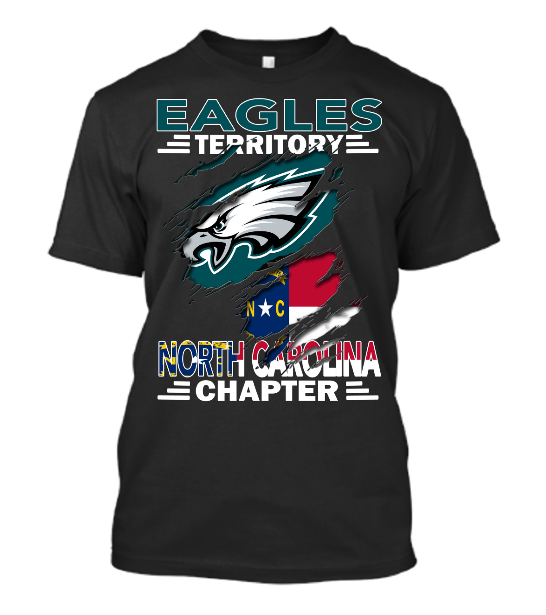 Eagles Territory North Carolina Chapter Philadelphia Eagles Fan Club T-Shirt