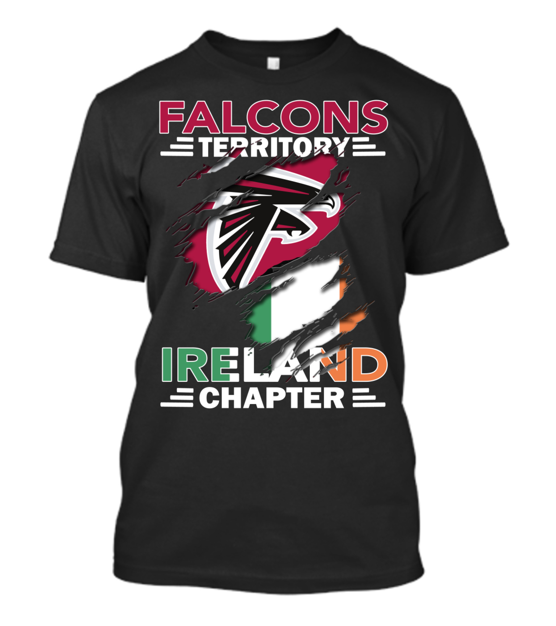 Falcons Territory Ireland Chapter Flag And Logo Emblem T-Shirt