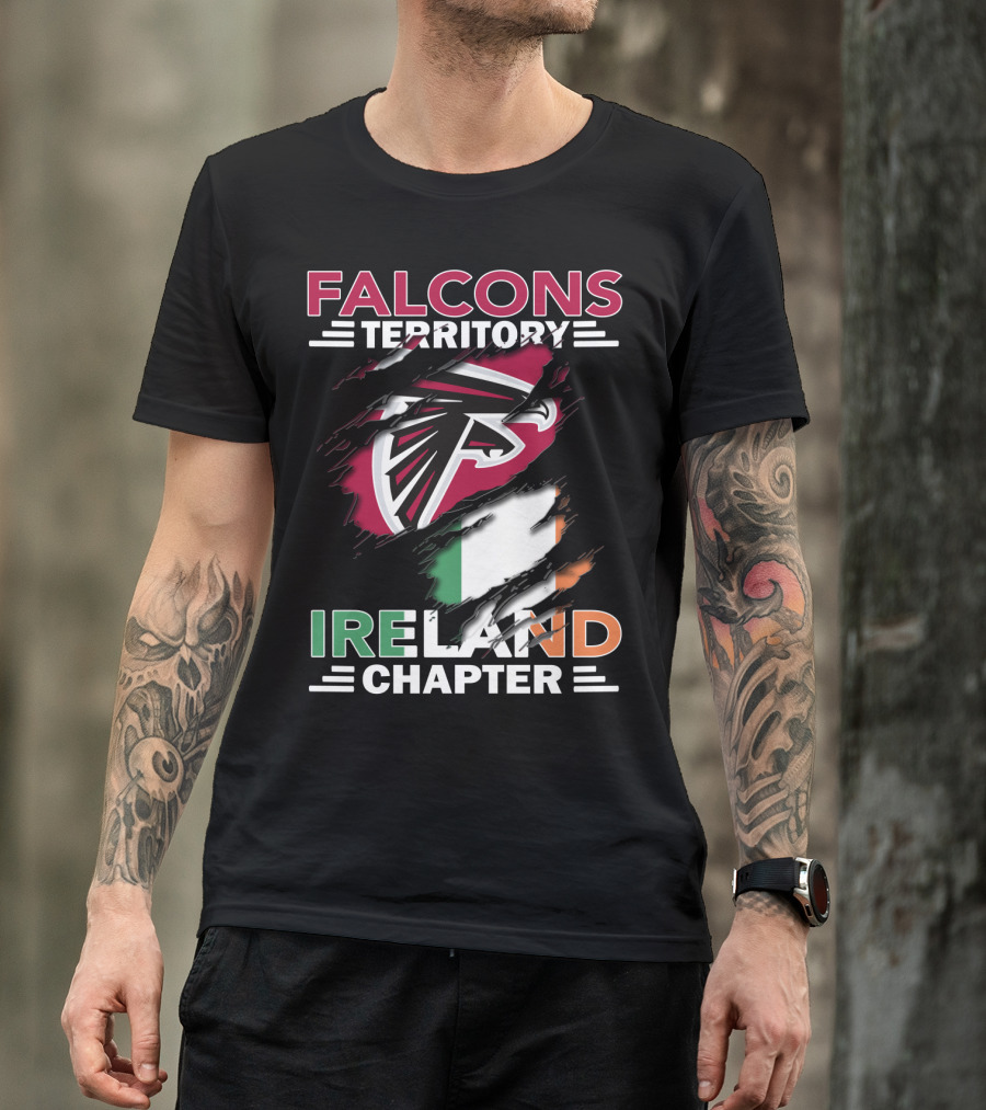 Falcons Territory Ireland Chapter Flag And Logo Emblem T-Shirt