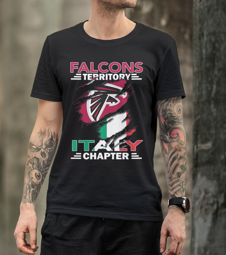 Falcons Territory Italy Chapter Atlanta Italy Flag T-Shirt