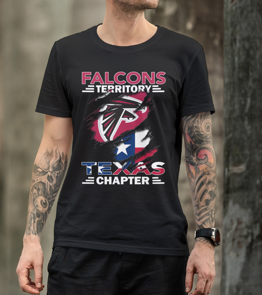 Falcons Territory Texas Chapter Logo With State Flag Elements For Fans T-Shirt
