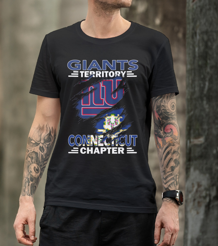 Giants Territory Connecticut Chapter NY Giants Connecticut Flag T-Shirt