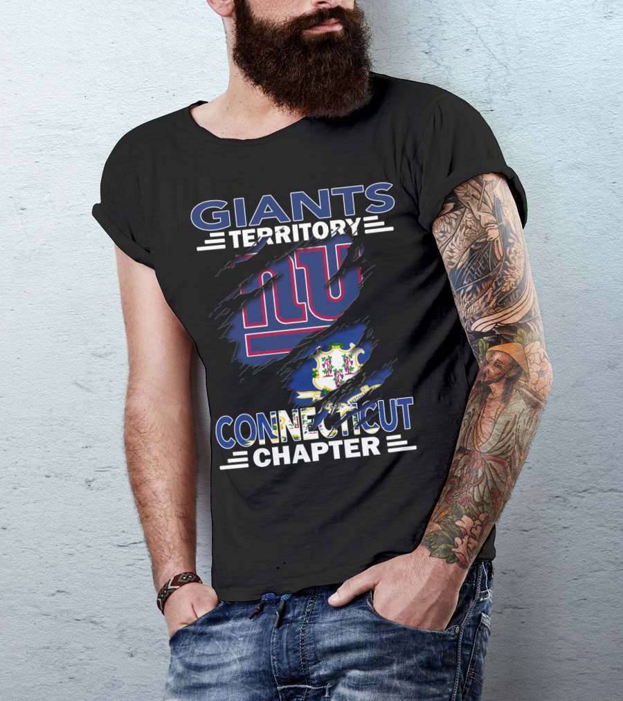 Giants Territory Connecticut Chapter NY Giants Connecticut Flag T-Shirt