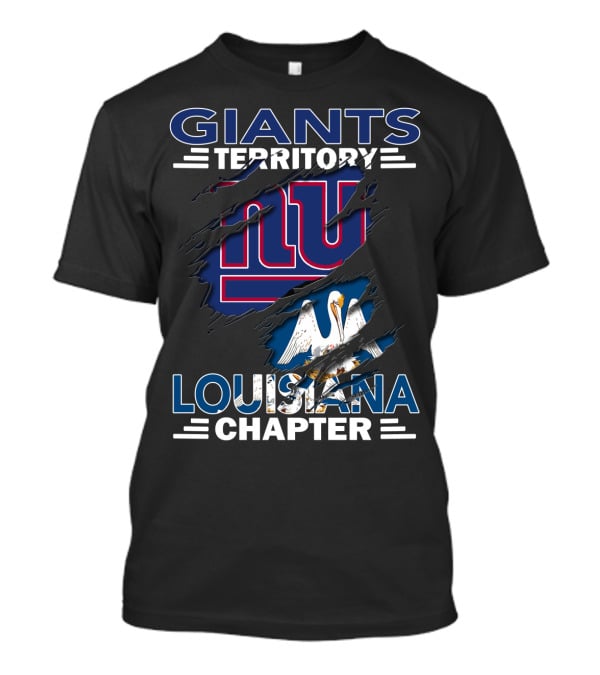 Giants Territory Louisiana Chapter Ny Logo Pelican T-Shirt