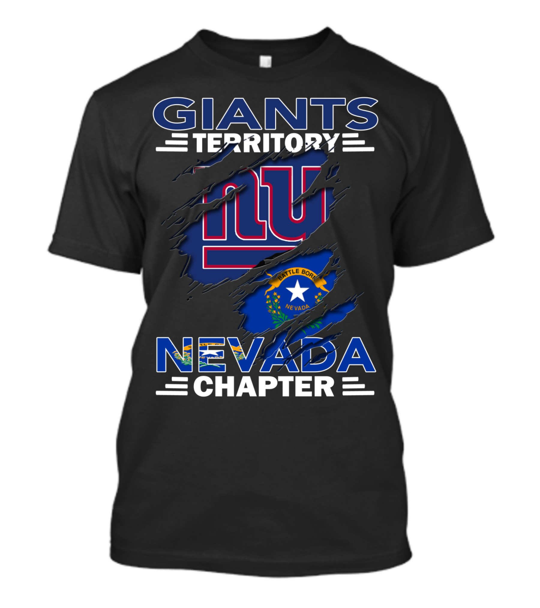 Giants Territory Nevada Chapter Battle Born NV Flag NY T-Shirt