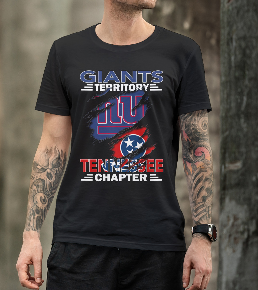 Giants Territory Tennessee Chapter NY Giants Tennessee Flag T-Shirt