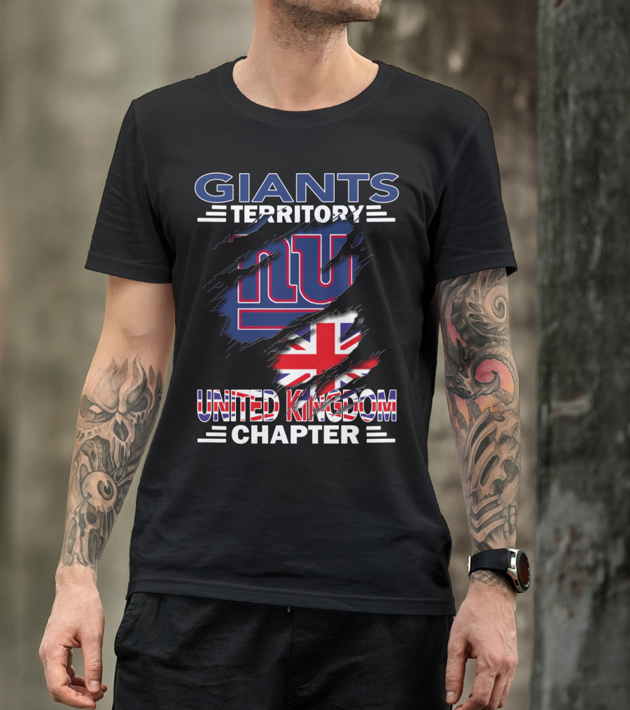 Giants Territory New York United Kingdom Chapter Union Jack T-Shirt