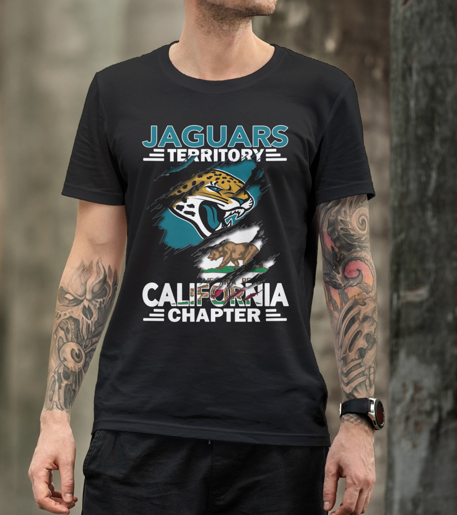 Jaguars Territory California Chapter With Jaguar And California Bear Graphics T-Shirt