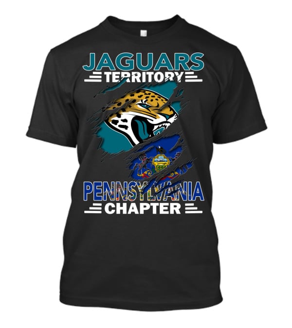 Jaguars Territory Pennsylvania Chapter Jaguars Logo State Flag T-Shirt