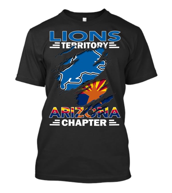Lions Territory Arizona Chapter NFL Fan Shirt Arizona Flag And Lions T-Shirt