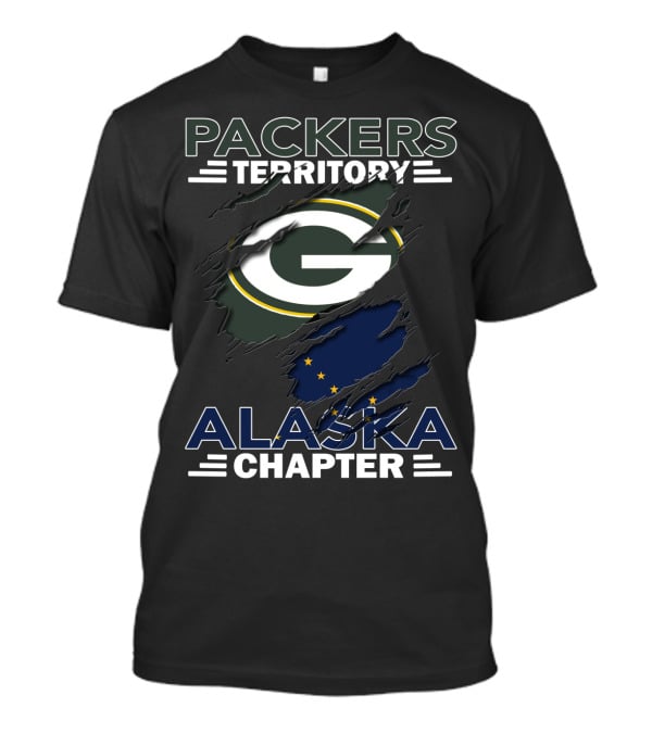 Packers Territory Alaska Chapter Green Bay Logo And Alaska Flag T-Shirt